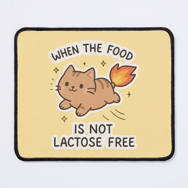 Item preview, When The Food Is Not Lactose Free Funny Cute Cat Lactose Intolerant designed and sold by thecatcouch.