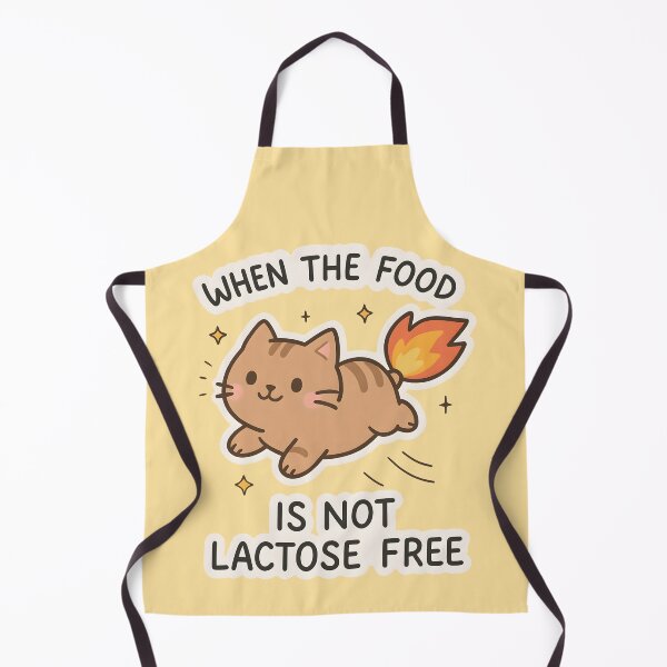 Item preview, When The Food Is Not Lactose Free Funny Cute Cat Lactose Intolerant designed and sold by thecatcouch.