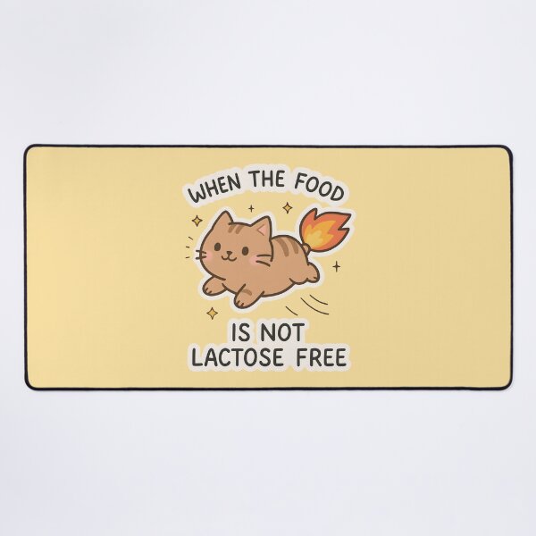 Item preview, When The Food Is Not Lactose Free Funny Cute Cat Lactose Intolerant designed and sold by thecatcouch.