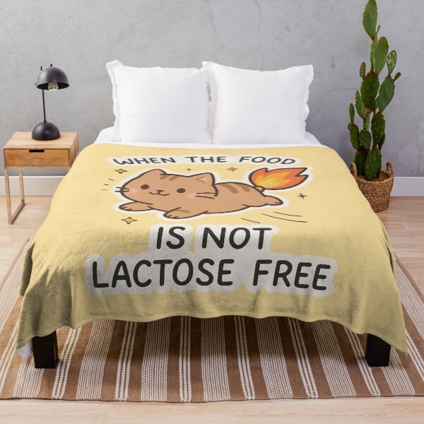 Item preview, When The Food Is Not Lactose Free Funny Cute Cat Lactose Intolerant designed and sold by thecatcouch.