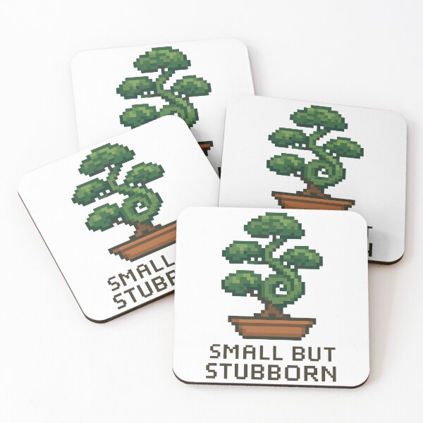 Item preview, Small But Stubborn – Pixel Spiral Bonsai Tree designed and sold by NaturePixel.