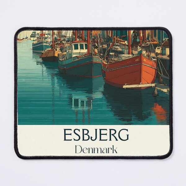 Item preview, Esbjerg Harbor Vintage Travel Poster	 designed and sold by TuncGK.