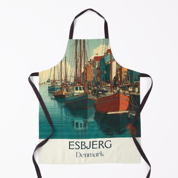 Item preview, Esbjerg Harbor Vintage Travel Poster designed and sold by TuncGK.