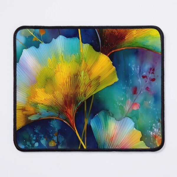 Item preview, Colorful Ginkgo Leaves Watercolor Painting designed and sold by JBJart.
