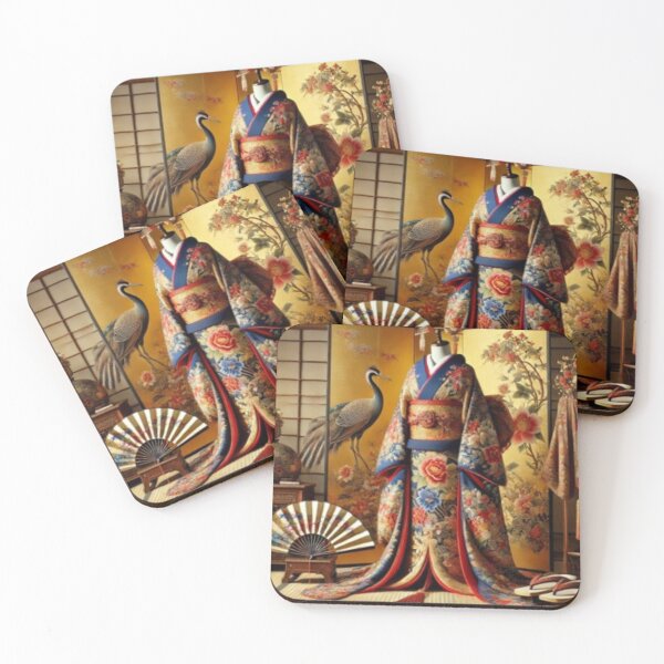 Item preview, Blue Kimono / 青い着物 designed and sold by SakuraJigsaw.