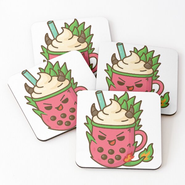 Item preview, Dragon Boba – Spicy Cute Pitaya Bubble Tea Kawaii Character designed and sold by Asbiell.