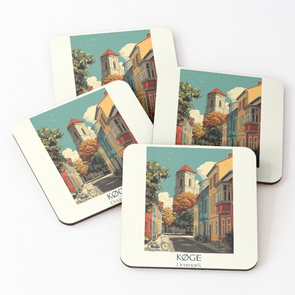 Item preview, Køge Old Town Street Vintage Poster	 designed and sold by TuncGK.