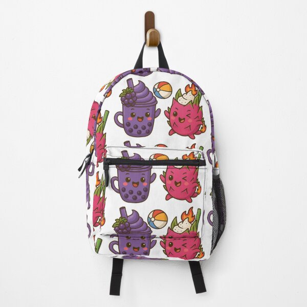 Item preview, Kawaii Galaxy Boba & Dragonfruit Playing Beach Ball – Cute Bubble Tea Art designed and sold by Asbiell.