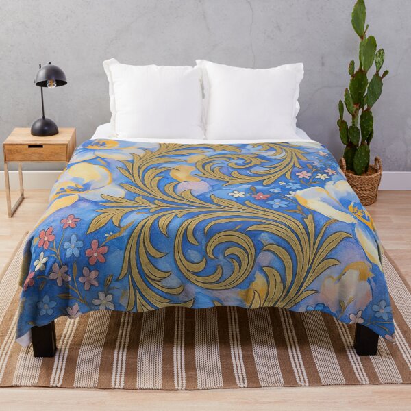 Item preview, Gustav Klimt Blue Flower Garden designed and sold by maniacfitness.