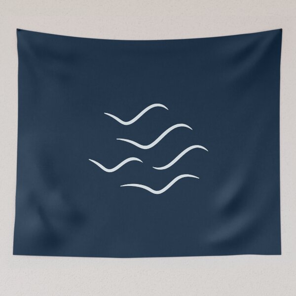 Item preview, Waves or Birds? You Decide. A Minimalist Sea Illusion designed and sold by unrealindeed.