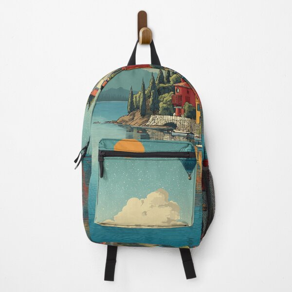 Item preview, Middelfart Hot Air Balloon & Harbor Vintage Poster designed and sold by TuncGK.