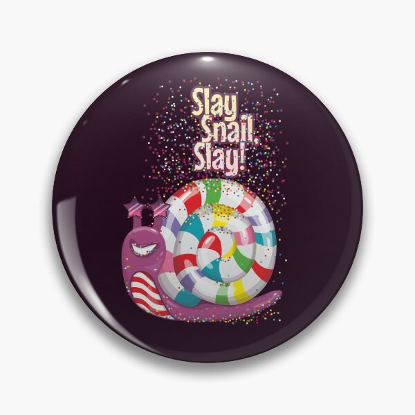 Item preview, Cute Candy Snail – “Slay Snail, Slay!” Funny Kawaii Sticker Design designed and sold by MerchYouSearch.