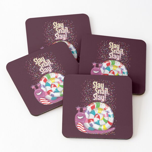 Item preview, Cute Candy Snail – “Slay Snail, Slay!” Funny Kawaii Sticker Design designed and sold by MerchYouSearch.