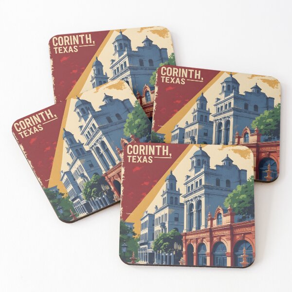 Item preview, Corinth Texas USA Vintage Travel Tourism  designed and sold by TravelersGems.