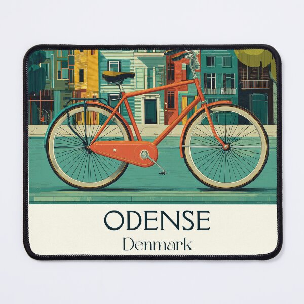 Item preview, Odense Bicycle by Canal Vintage Poster	 designed and sold by TuncGK.