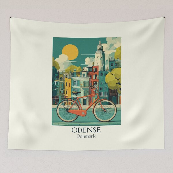Item preview, Odense Bicycle by Canal Vintage Poster	 designed and sold by TuncGK.