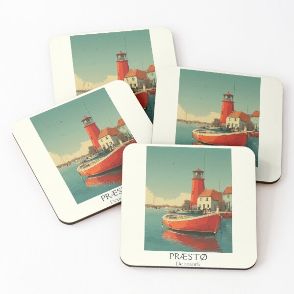 Item preview, Præstø Harbor Boat Vintage Poster	 designed and sold by TuncGK.