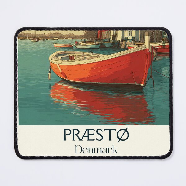 Item preview, Præstø Harbor Boat Vintage Poster designed and sold by TuncGK.