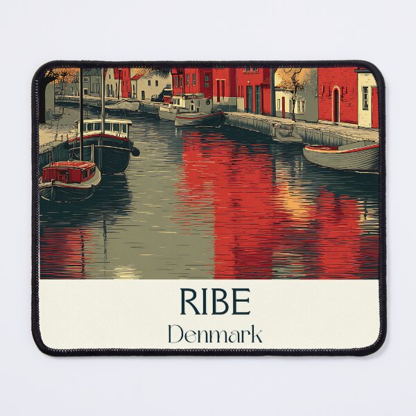 Item preview, Ribe Old Town Canal Vintage Poster	 designed and sold by TuncGK.