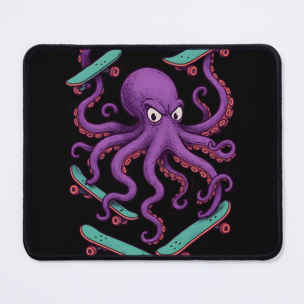 Item preview, Octopus on a Skateboard designed and sold by Uglyandcute.