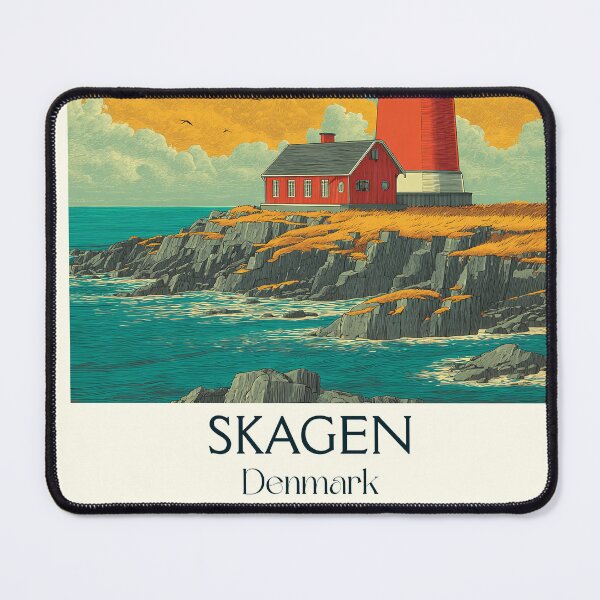 Item preview, Skagen North Sea Lighthouse Retro Poster	 designed and sold by TuncGK.
