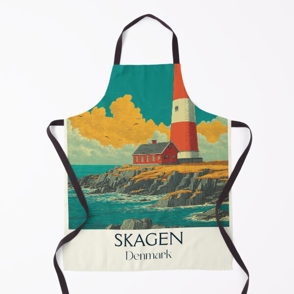 Item preview, Skagen North Sea Lighthouse Retro Poster	 designed and sold by TuncGK.