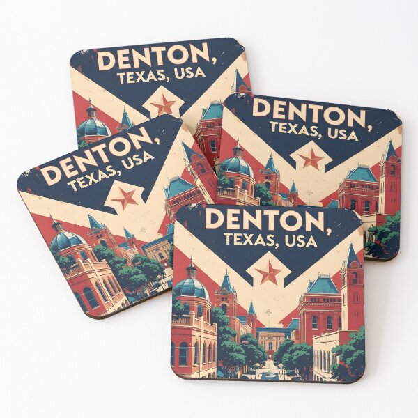 Item preview, Denton Texas USA Vintage Travel Tourism  designed and sold by TravelersGems.