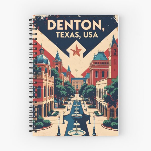 Item preview, Denton Texas USA Vintage Travel Tourism  designed and sold by TravelersGems.