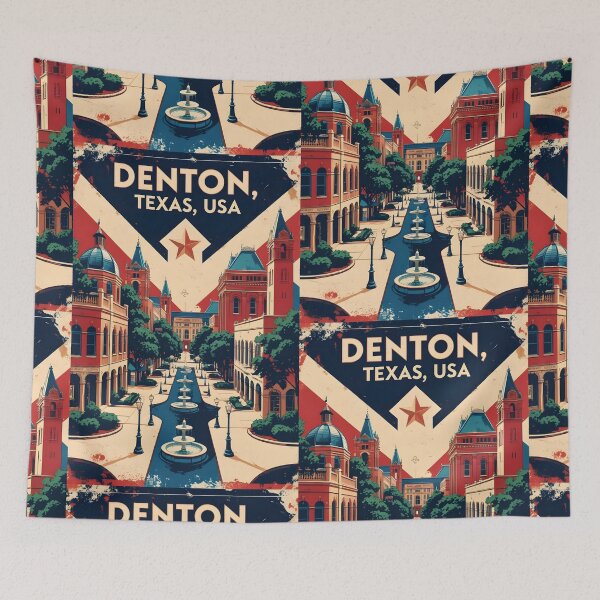 Item preview, Denton Texas USA Vintage Travel Tourism  designed and sold by TravelersGems.