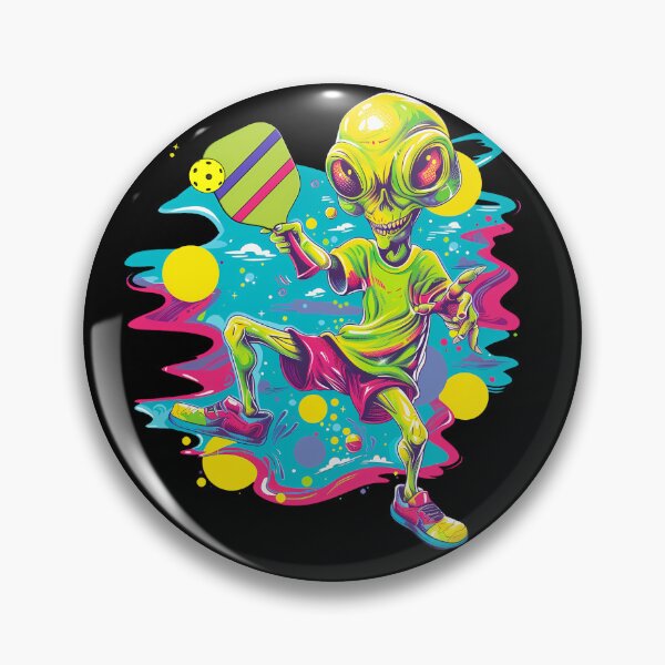 Item preview, Out-of-space pickleball player designed and sold by EvieWoj.