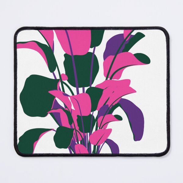 Aperçu de l'œuvre Une illustration graphique vibrante et stylisée d'une plante tropicale avec de grandes créée et vendue par Dailyprintstyle.