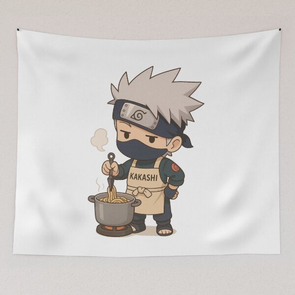 Artikelvorschau, Chibi Kakashi Hatake – Peekaboo Ninja mit einem Buch entworfen und verkauft von ColorSplash123.