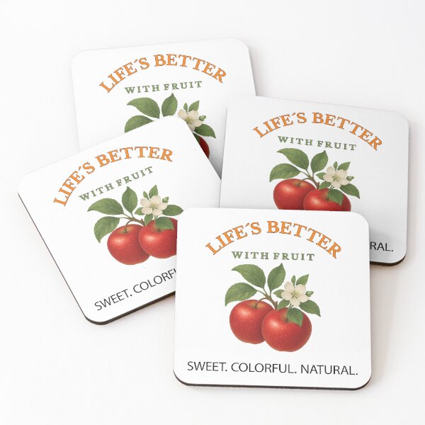 Item preview, Life Is Better with Crisp Apples in Retro Style designed and sold by LuxeDigiArt.