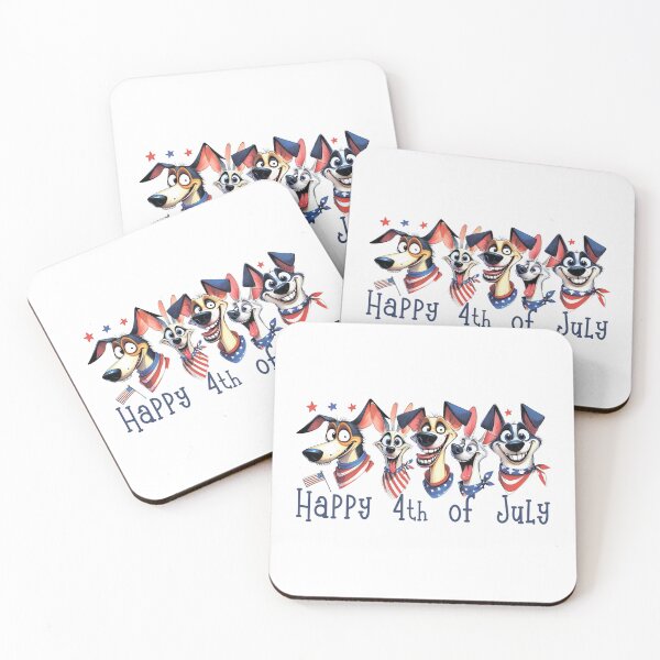 Item preview, Five funny dogs. United States flag. designed and sold by MagelliShop.
