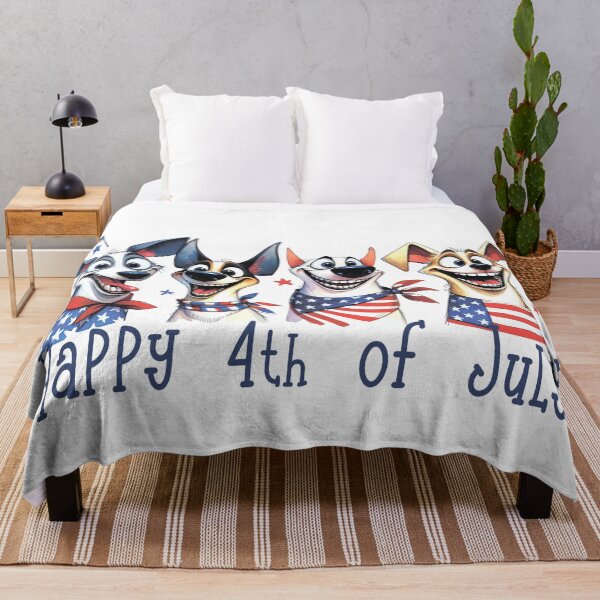 Item preview, Four funny dogs.US flag. designed and sold by MagelliShop.