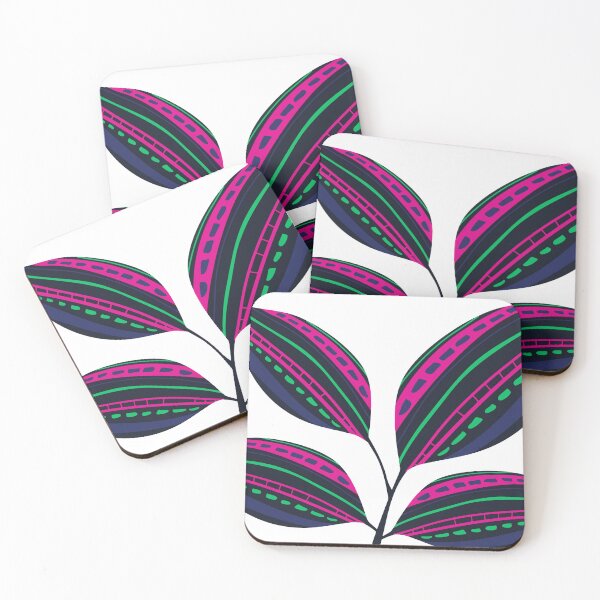 Item preview, The design is modern and minimalist, highlighting the striking colors and organic shapes of the foliage. designed and sold by Dailyprintstyle.