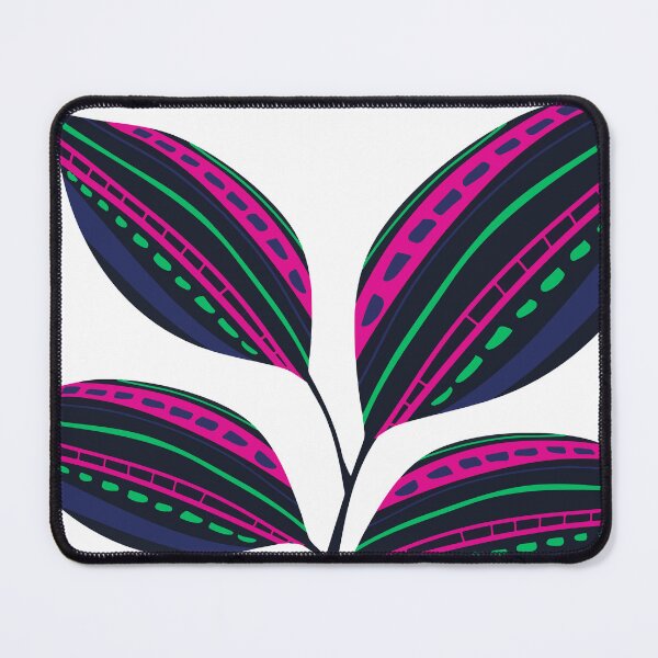 Aperçu de l'œuvre Le design est moderne et minimaliste, mettant en valeur les couleurs vives et les formes organiques du feuillage. créée et vendue par Dailyprintstyle.