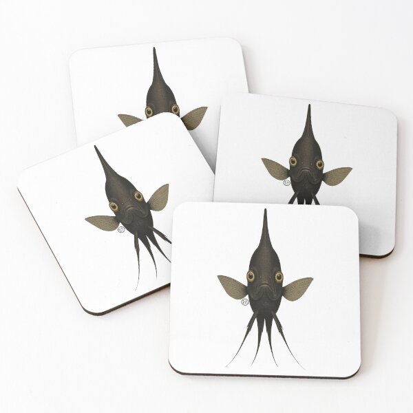 Item preview, Angelfish - Vintage Japanese Style - Black Angel Fish - Front designed and sold by Kabuji Store.