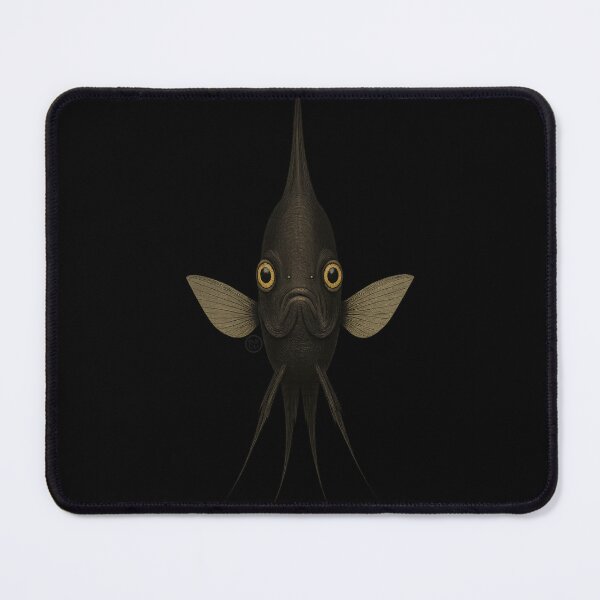 Item preview, Angelfish - Vintage Japanese Style - Black Angel Fish - Front designed and sold by Kabuji Store.