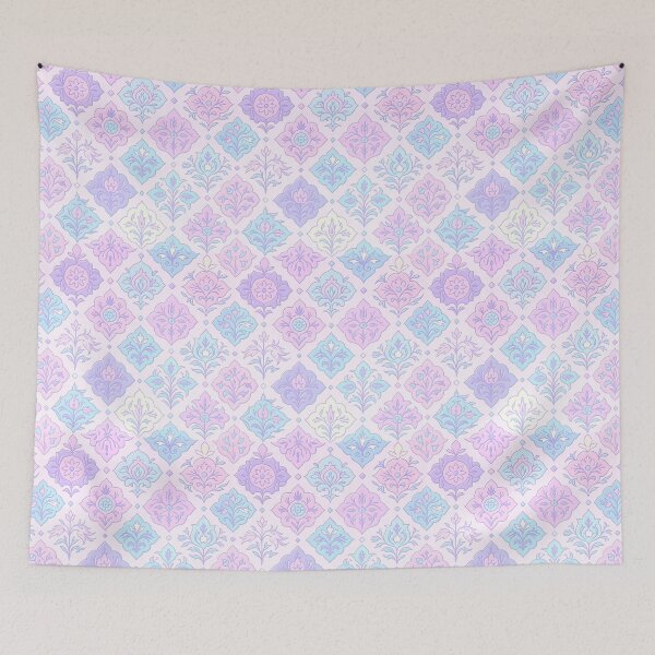 Item preview, Pastel Iznik Elegance – Soft Ottoman Floral Tile Pattern designed and sold by SUNAGIMO9999.