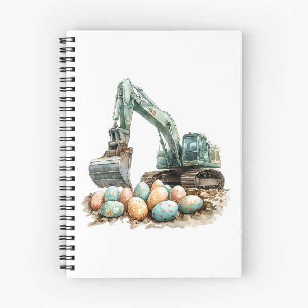 Item preview, Easter Digger: Excavator Unearthing Eggs designed and sold by Mariana Shymkovych.