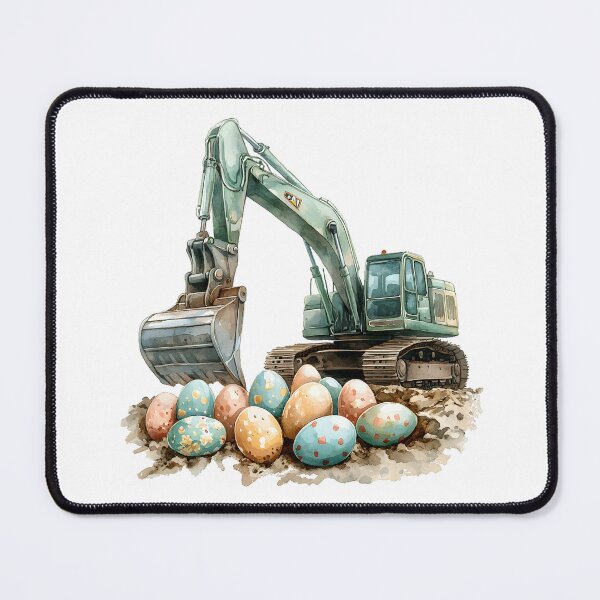 Item preview, Easter Digger: Excavator Unearthing Eggs designed and sold by Mariana Shymkovych.