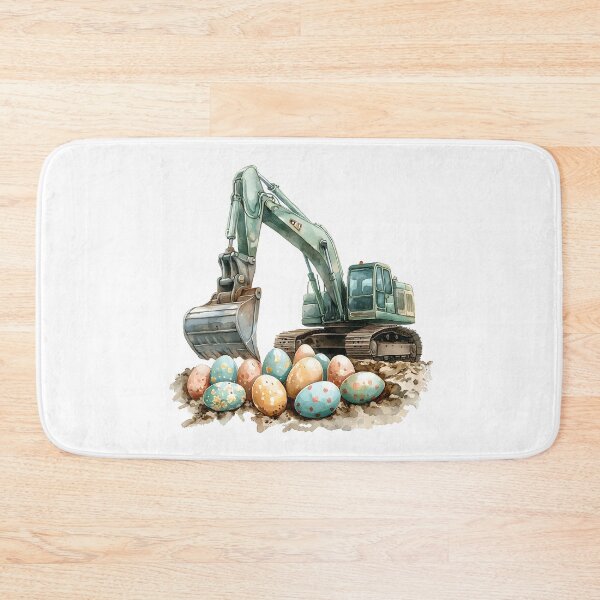 Item preview, Easter Digger: Excavator Unearthing Eggs designed and sold by Mariana Shymkovych.