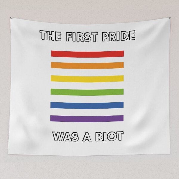 Item preview, The First Pride Was a Riot  -  Pride Rainbow Flag  designed and sold by Inspirationmotivation.