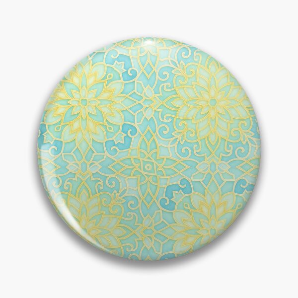 Item preview, Mint Harmony – Floral Islamic Geometric Mandala in Yellow & Green designed and sold by SUNAGIMO9999.
