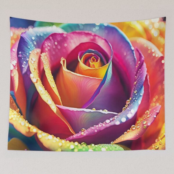 Item preview, Vibrant Rainbow Rose designed and sold by Lightworker11.