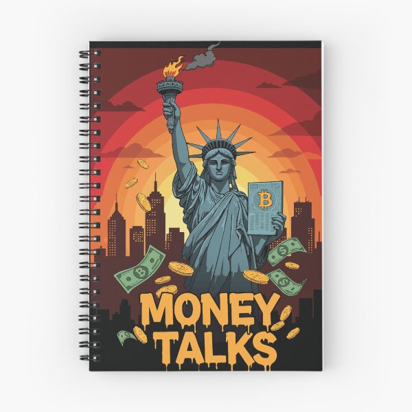 Item preview, Money Talks Crypto Liberty Bitcoin Design with Statue of Liberty designed and sold by -DEEWOLF-.