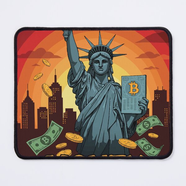 Item preview, Money Talks Crypto Liberty Bitcoin Design with Statue of Liberty designed and sold by -DEEWOLF-.