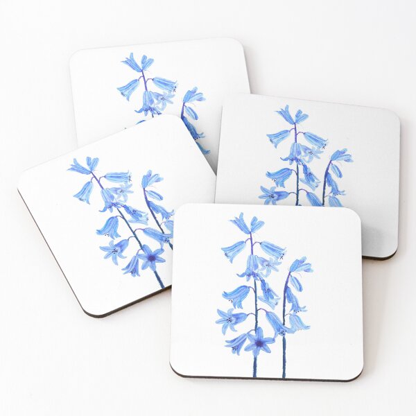 Item preview, hand painted Botanical bluebells flower watercolor designed and sold by ColorandColor.
