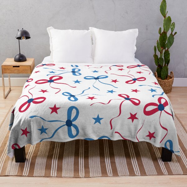Item preview, Preppy Red and Blue Patriotic American Bows with Stars designed and sold by Yasminepatterns .